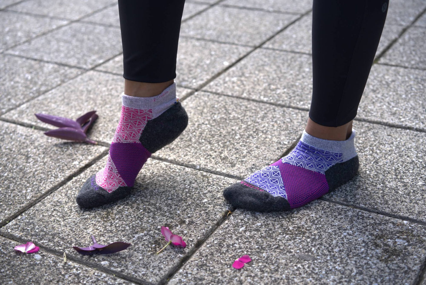 2 Pair: Ankle Performance Wool Socks - Grape